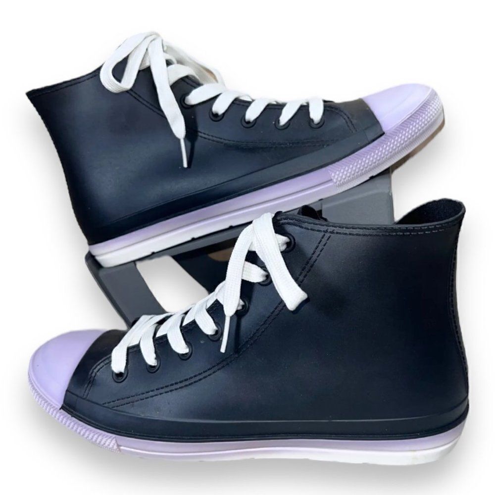 Unbranded Rain Sneakers Black / Purple Women's 11.5